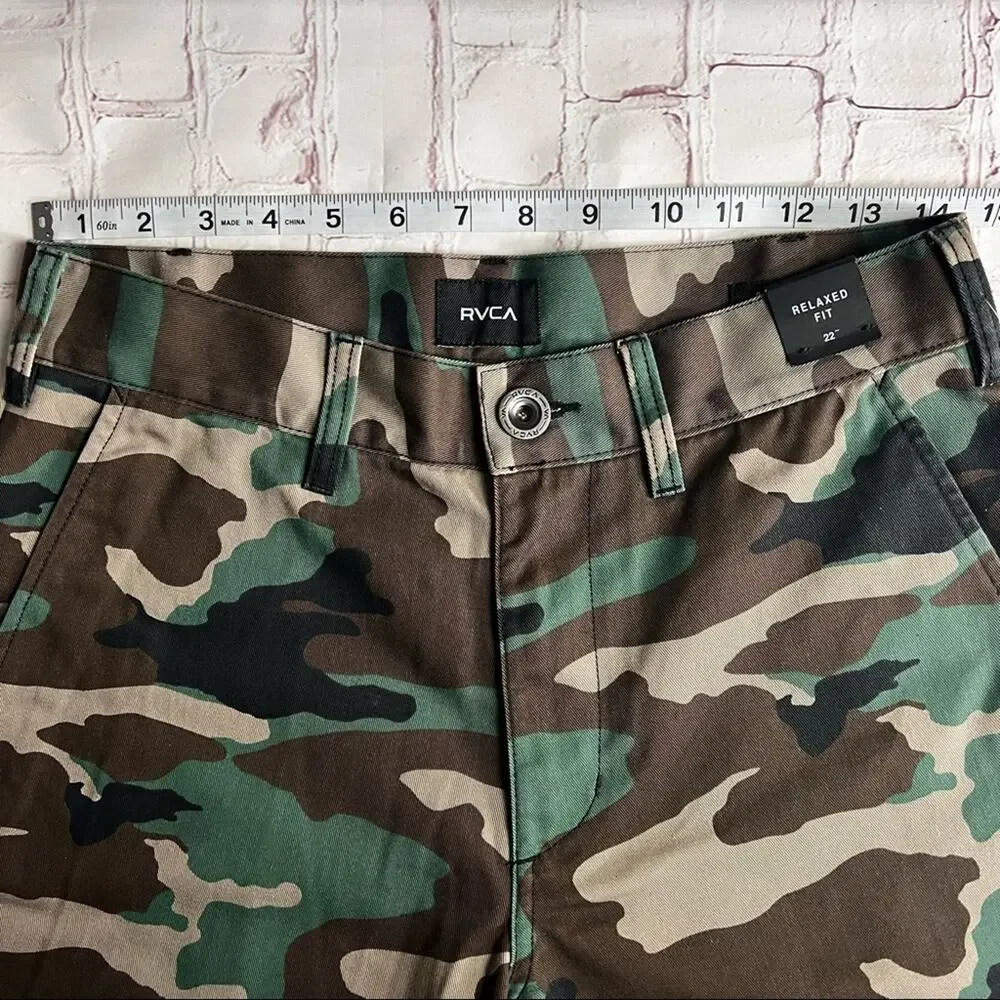 RVCA Mens Camo   Relaxed Fit Americana Walkshorts Sz 28